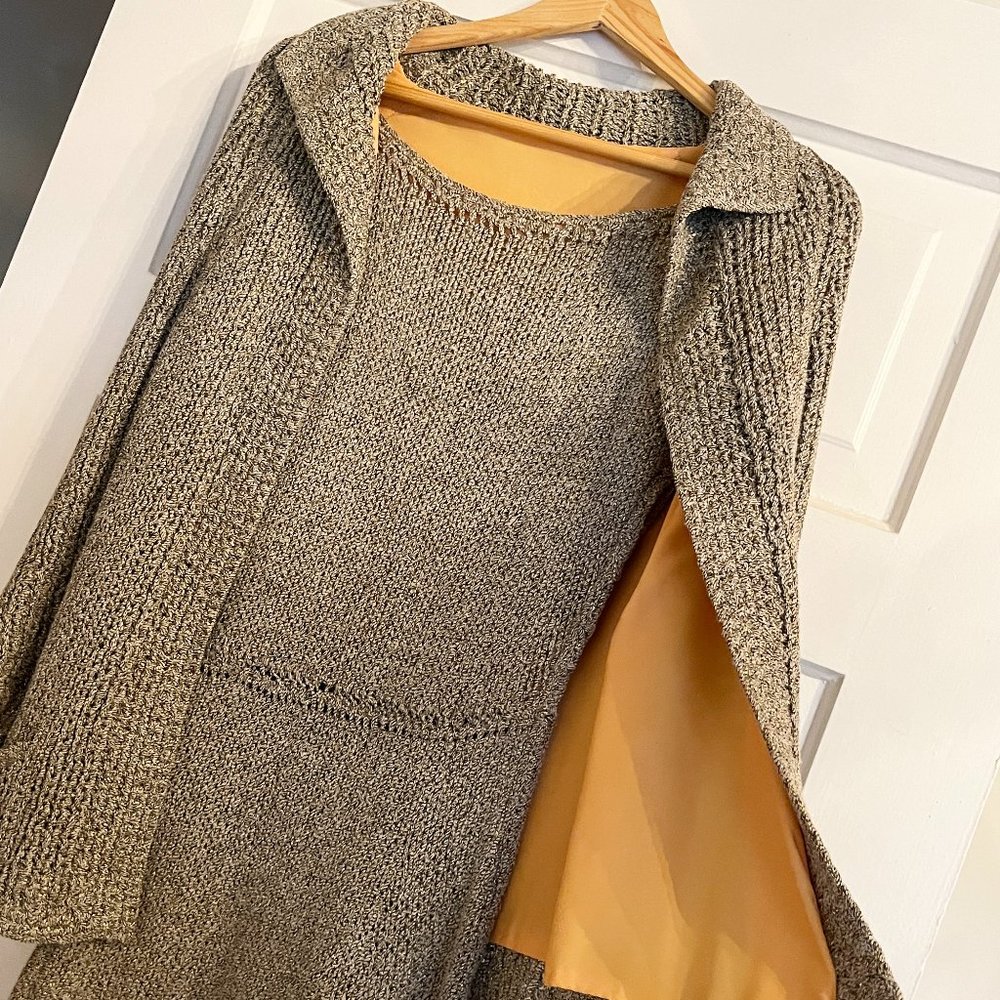 Vintage Handknit Dress with Matching Jacket